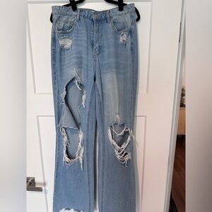 90s high-rise denim jeans
